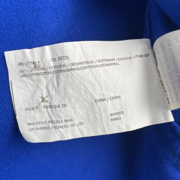 Woolrich Shirt Mens L Royal Blue Long Sleeve Button Front Pocket Archive WX0005 - Picture 7 of 8